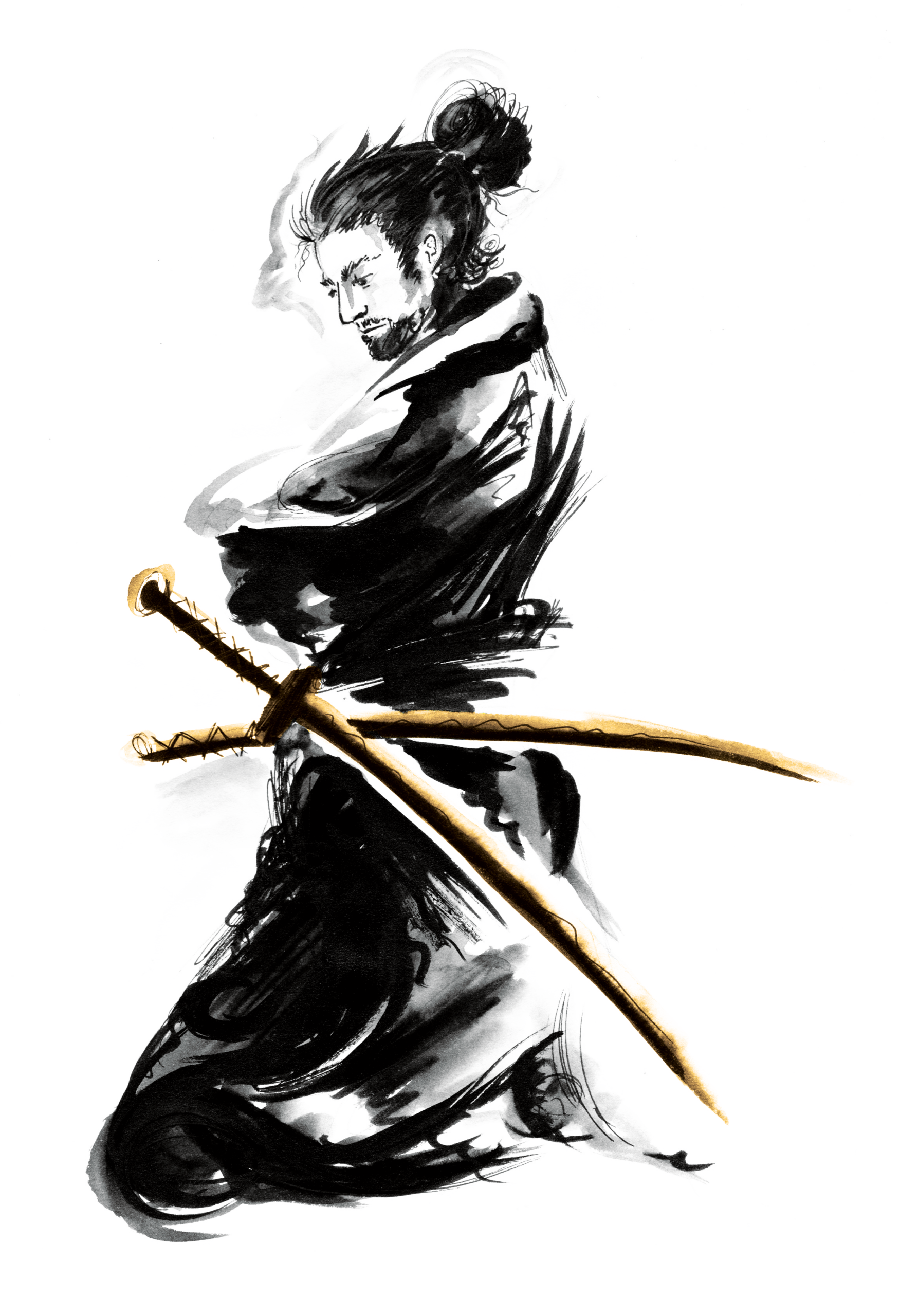 Seated Samurai - Back